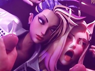 Akali & Ahri Facial Cumshot Makeover Animated By @bell_nsfw Voiced By @harulunava On Twitter