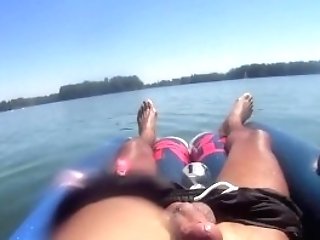 French Wifey Gives A Talented Suck Off Floating On Rafts